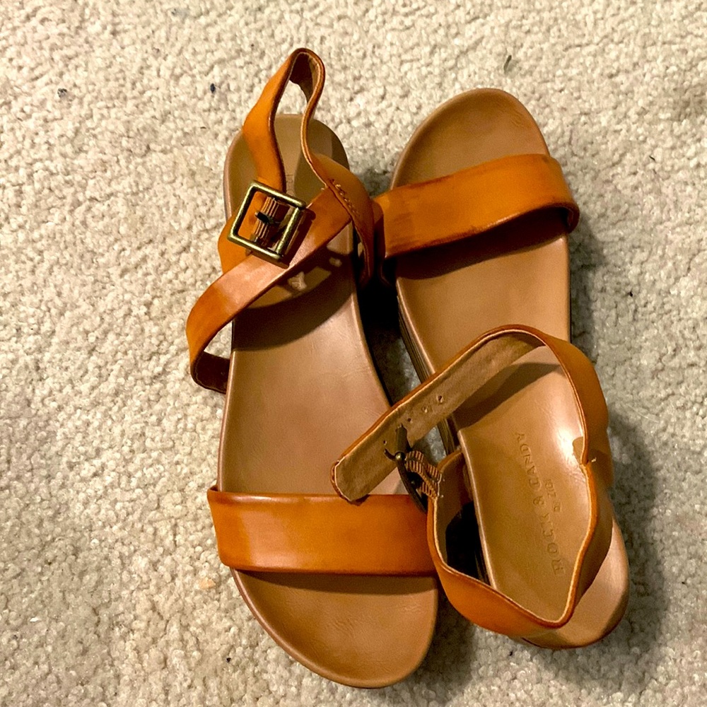 Cute wedged heels! Used once! In very good condition!